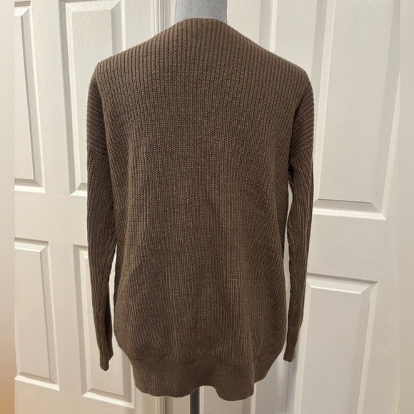Mossimo Women’s Brown Ribbed Cardigan Size Medium Comfy Business Office Travel‎ - Picture 4 of 6